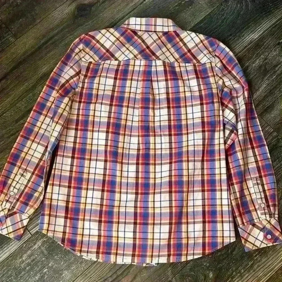 Talbots Preppy Plaid Long Sleeve Button Down Cotton Small - Picture 5 of 8